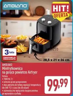 ALDI Ambiano Minifrytkownica na gorące powietrze Airfryer oferta