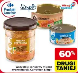 Carrefour Wszystkie konserwy mięsne i rybne marek carrefour simpl oferta