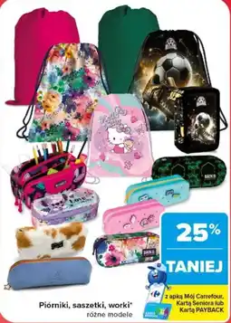 Carrefour Piórniki, saszetki, worki oferta