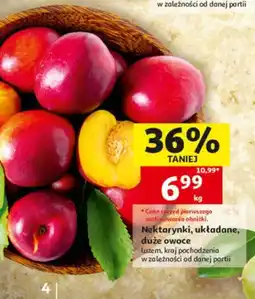 Auchan Nektarynki, uktadane, duże owoce oferta