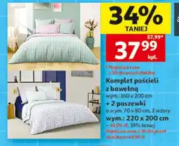 Auchan Komplet pościeli z bawełną oferta
