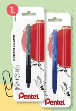 Polomarket Cienkopis kulkowy czarny i niebieski oferta