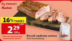 Auchan Boczek wędzony surowy oferta