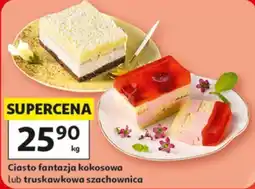 Auchan Ciasto fantazja kokosowa lub truskawkowa szachownica oferta