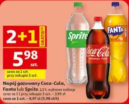 Auchan Napój gazowany Coca-Cola, Fanta lub Sprite oferta