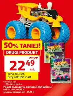 Auchan Pojazd świecący w ciemności Hot Wheels oferta