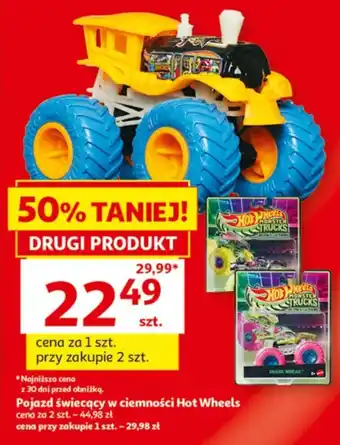 Pojazd świecący w ciemności Hot Wheels