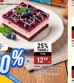 bi1 SERNIK Z MUSEM JAGODOWYM I BIAŁĄ CZEKOLADĄ oferta