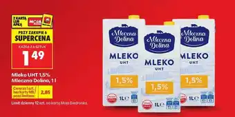 Biedronka Mleko UHT 1,5% Mleczna Dolina, 1l oferta