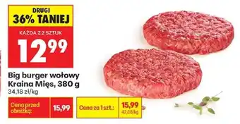 Biedronka Big burger wołowy Kraina Mięs, 380 g oferta