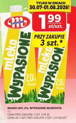 Top Market Mleko UHT, 2%, Wypasione Mlekovita oferta