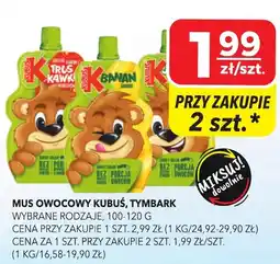 Top Market Mus Owocowy Kubuś, Tymbark oferta