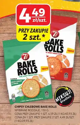 Top Market Chipsy Chlebowe Bake Rolls oferta