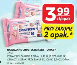 Top Market Nawilżane chusteczki Sensito Baby oferta