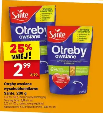 Twój Market Otreby owsiane wysokobłonnikowe Sante oferta