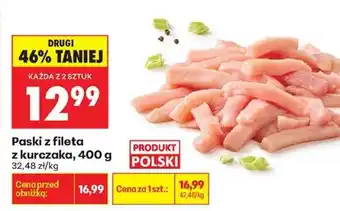 Biedronka Paski z fileta z kurczaka 400 g oferta