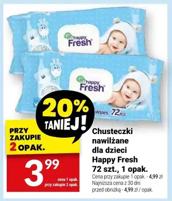 Twój Market Chusteczki nawilżane dla dzieci Happy Fresh oferta