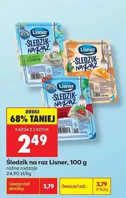 Biedronka Śledzik na raz Lisner, 100 g oferta