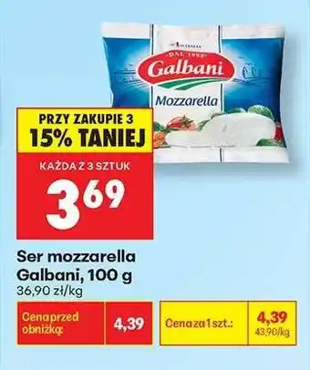 Biedronka Ser mozzarella Galbani, 100 g oferta