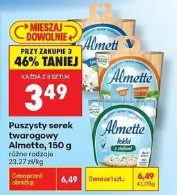 Biedronka Puszysty serek twarogowy Almette, 150 g oferta