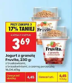 Biedronka Jogurt z granola Fruvita , 230 g oferta