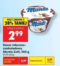 Biedronka Deser mleczno czekoladowy Monte Zott 150 g oferta
