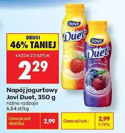 Biedronka Napój Jogurtowy Jovi Duet 350 g oferta