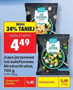 Biedronka Zupa jarzynowa lub kalafiorowa Mroźna Kraina , 750 g oferta