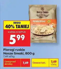 Biedronka Pierogi ruskie Nasze Smaki, 800 g oferta