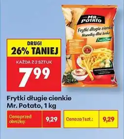 Biedronka Frytki długie cienkie Mr. Potato 1 kg oferta