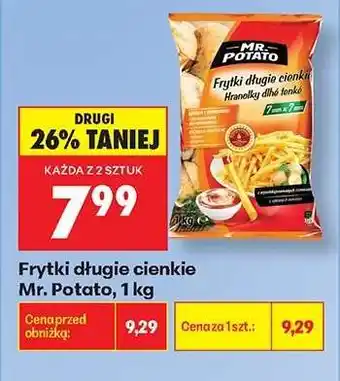 Biedronka Frytki długie cienkie Mr. Potato 1 kg oferta
