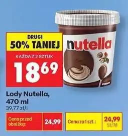 Biedronka Lody Nutella, 470 ml oferta