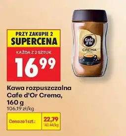 Biedronka Kawa rozpuszczalna Cafe d'Or Crema , 160 g oferta