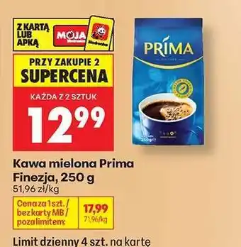 Biedronka KAWA MIELONA PRIMA FINEZJA 250 G oferta