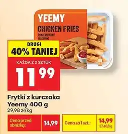 Biedronka Frytki z kurczaka Yeemy 400 g oferta