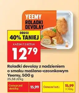 Biedronka Roladki devolay z nadzieniem o smaku maślano-czosnkowym Yeemy, 500 g oferta