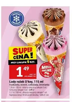 Twój Market Lody rożek truskawkowe O'key oferta