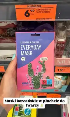 Biedronka Maska do twarzy w płachcie Dearboo Lavender & Cactus oferta