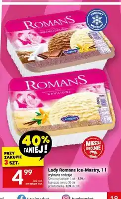 Twój Market Lody Romans waniliowo-czekoladowe Ice-Mastry oferta