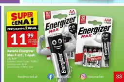 Twój Market Baterie Energizer Max AA 4-pak oferta