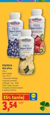 Lidl Jogurt pitny Skyr jagoda Piątnica oferta