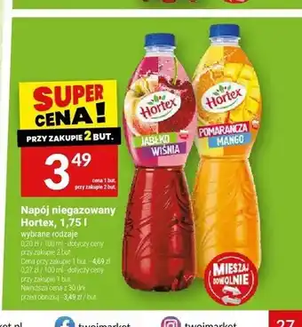 Twój Market Napój niegazowany Hortex Jabłko Wiśnia oferta