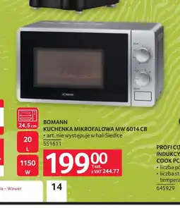 Selgros Kuchenka mikrofalowa Bomann oferta