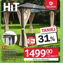 Selgros Pawilon ogrodowy Selgros oferta