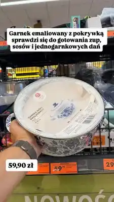 Biedronka Garnek niski emaliowany Emalia Olkusz 28 cm oferta