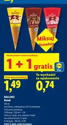 Lidl Lody rożek czekoladowy Ballino oferta