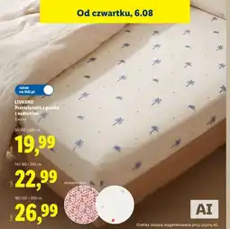 Lidl Prześcieradło z gumką z nadrukiem LIVARNO 140-160x200 cm oferta