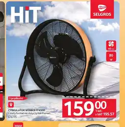 Selgros Cyrkulator powietrza Webber oferta
