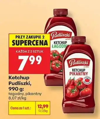 Biedronka Ketchup Pudliszki, 990 g oferta