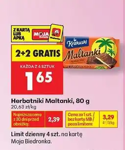 Biedronka Herbatniki Maltanki 80 g oferta